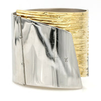 Louis Vuitton My Epi Wide Bangle Two Tone Cuff Bracelet