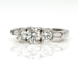1.45 cttw Diamond Three-Stone Engagement Ring in Platinum