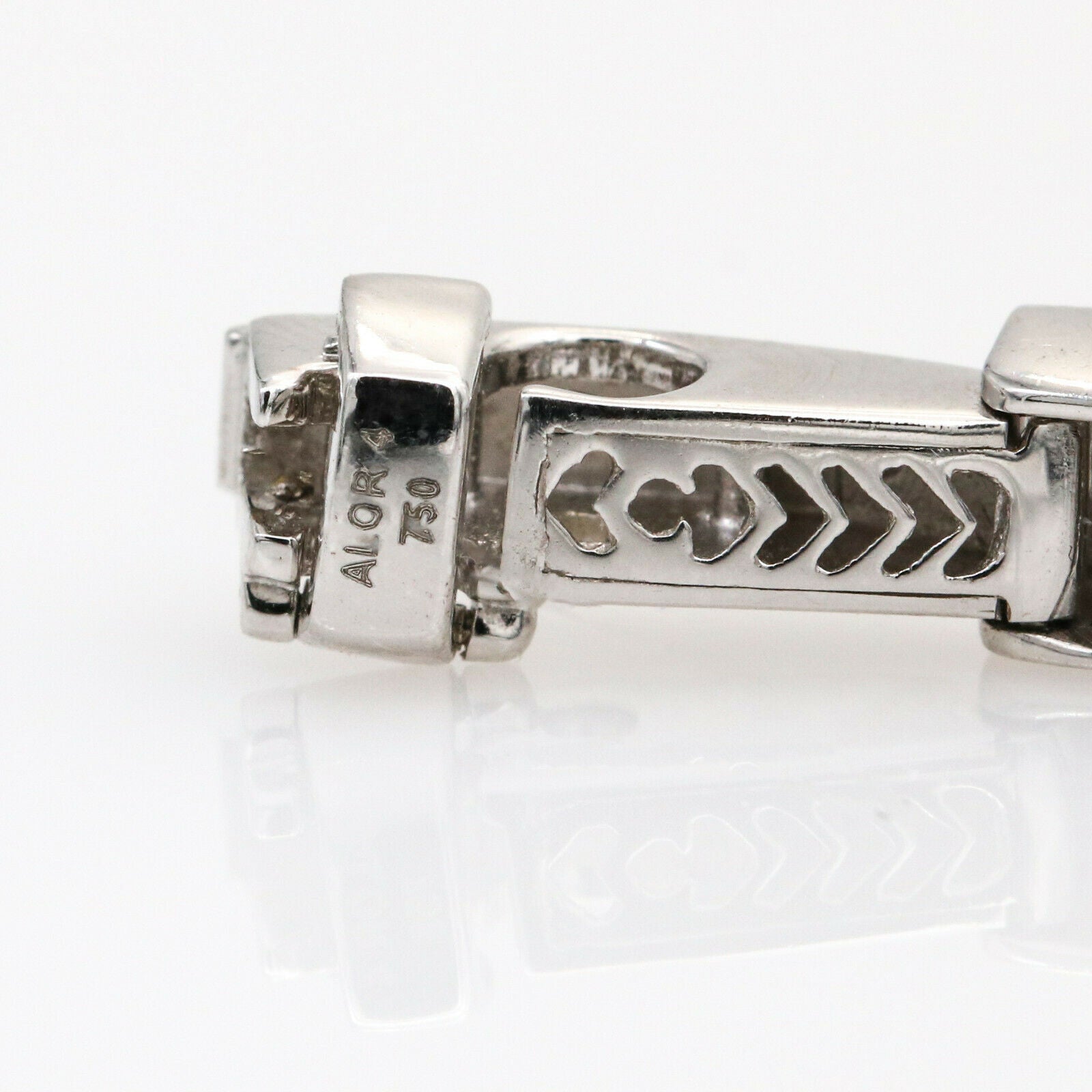 Philippe Charriol Diamond Flamme Blanche Link Bracelet 18k White Gold