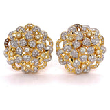 Women's Pave Diamond Statement Earrings in 18k Yellow Gold