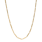 Unoairre Bar Link Chain Necklace in 18k Yellow Gold 18