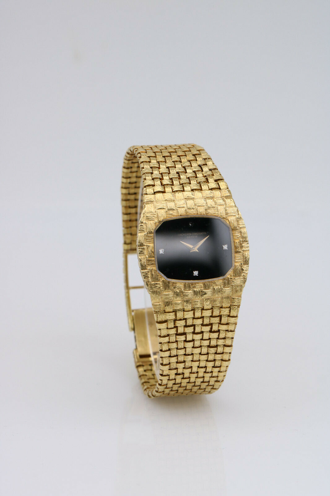 Vacheron Constantin Basket Weave Style Gold Watch