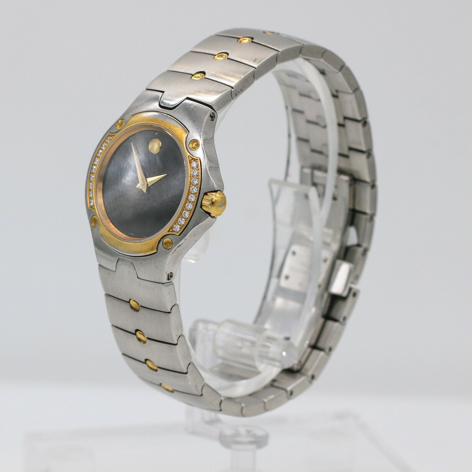 MovadoSE Sports Edition Quartz Diamond Black Dial Ladies Watch 0604486