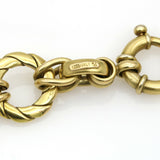 Carnelian Warrior Intaglio Link Bracelet in 14k Yellow Gold Signed JRG