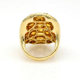 Women's Citrine and Diamond Oval Statement Ring in 14k Yellow Gold