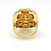 Women's Citrine and Diamond Oval Statement Ring in 14k Yellow Gold