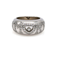 Chopard Amore Happy Diamond Band Ring in 18k White Gold
