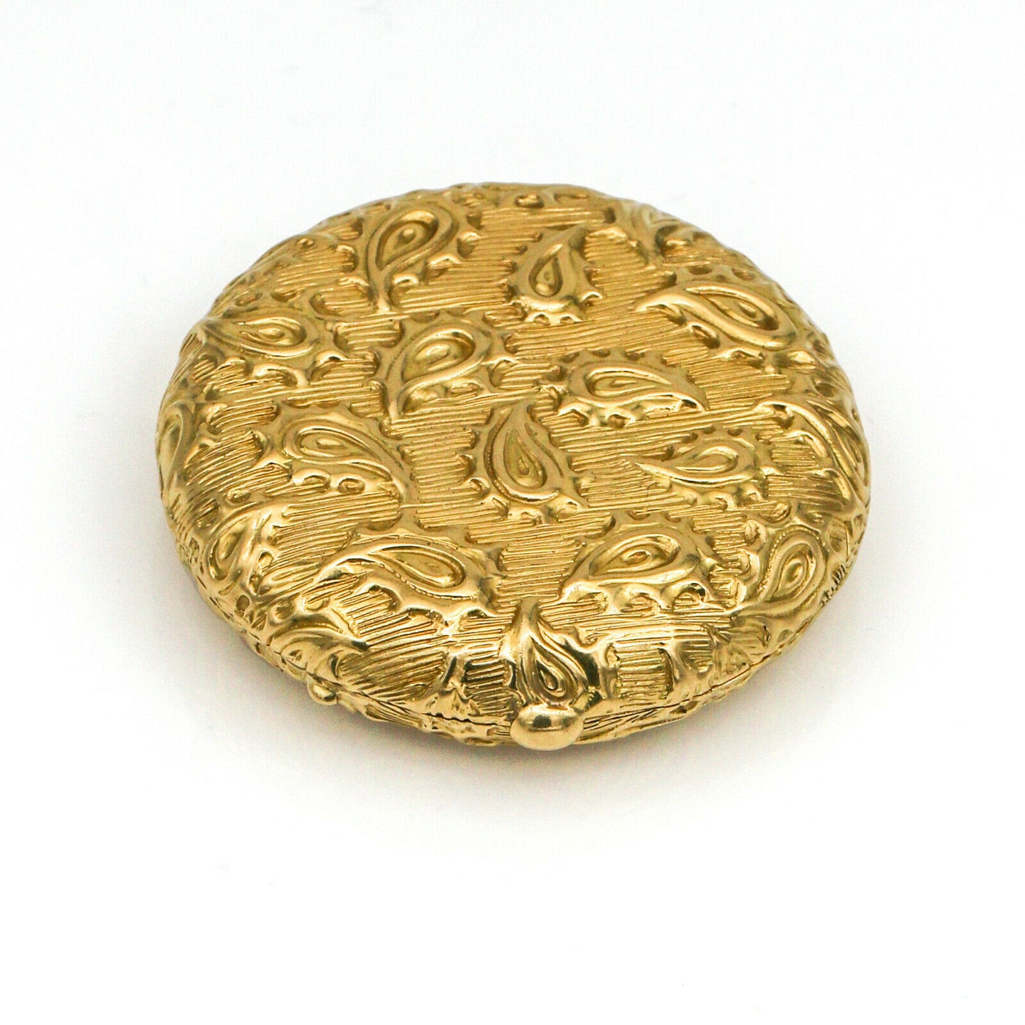Tiffany & Co. Vintage Compact in 18k yellow Gold with Textured Paisley Pattern