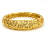 Chimento Leaves Hinged Bangle Bracelet in 18k Yellow Gold
