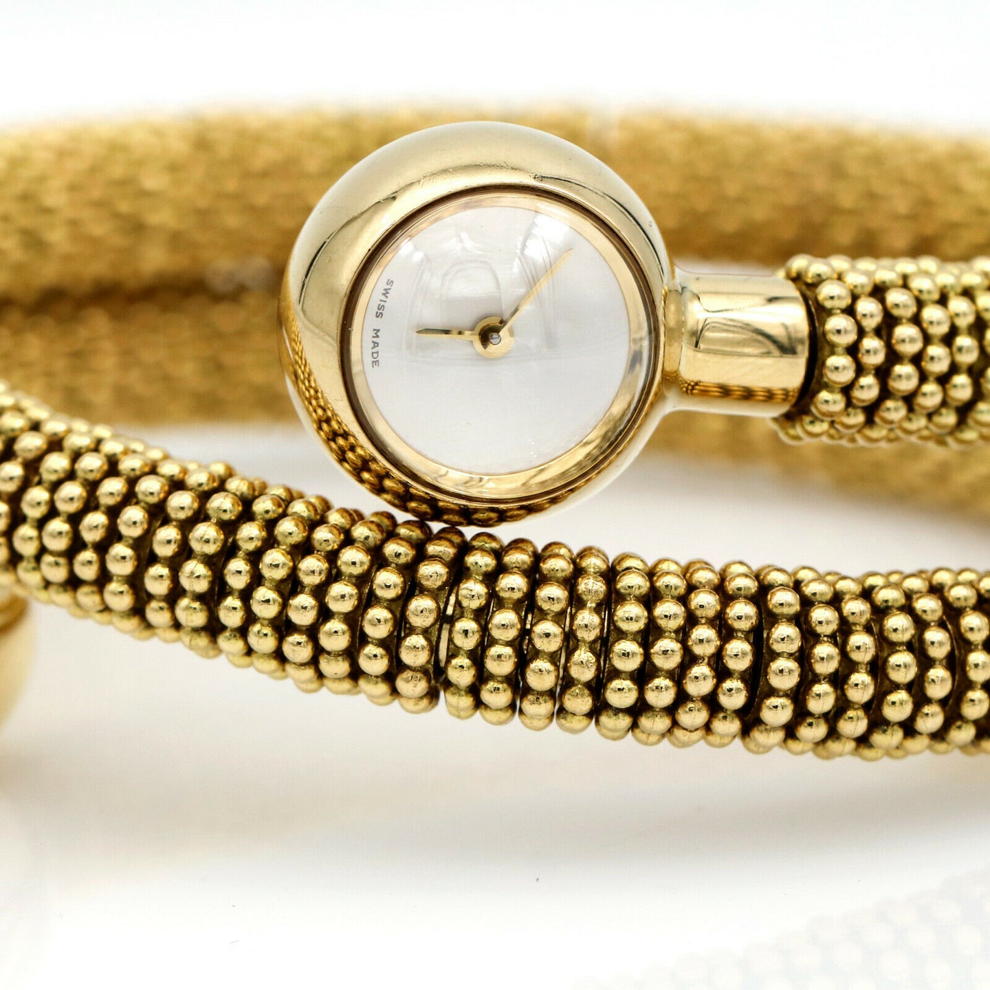 Van Cleef & Arpels Couscous Wrap Coiled Wristwatch in 18k Yellow Gold