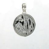John Hardy Black Sapphire Large Bamboo Pendant in Sterling Silver