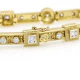 H&I Designer Diamond Link Bracelet in 18k Yellow Gold