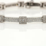 Philippe Charriol Diamond Flamme Blanche Link Bracelet 18k White Gold