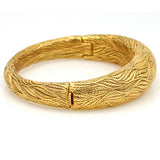 Chimento Leaves Hinged Bangle Bracelet in 18k Yellow Gold