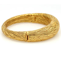 Chimento Leaves Hinged Bangle Bracelet in 18k Yellow Gold