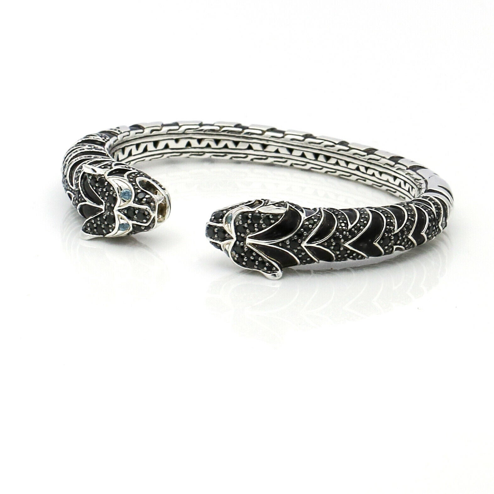 John Hardy Legends Macan Tiger Lava Kick Cuff Bracelet Sterling Silver