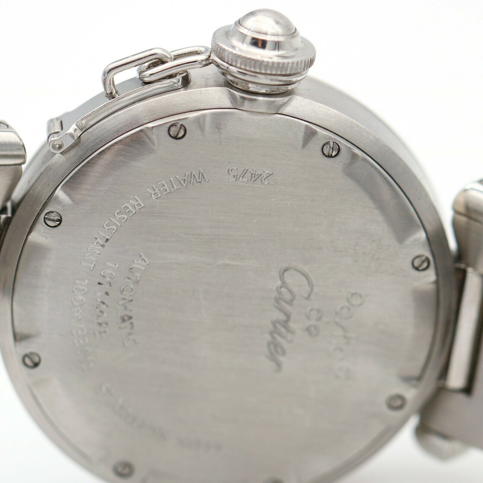 Pasha de Cartier Custom Diamond Bezel Pink Dial Watch W31075M7