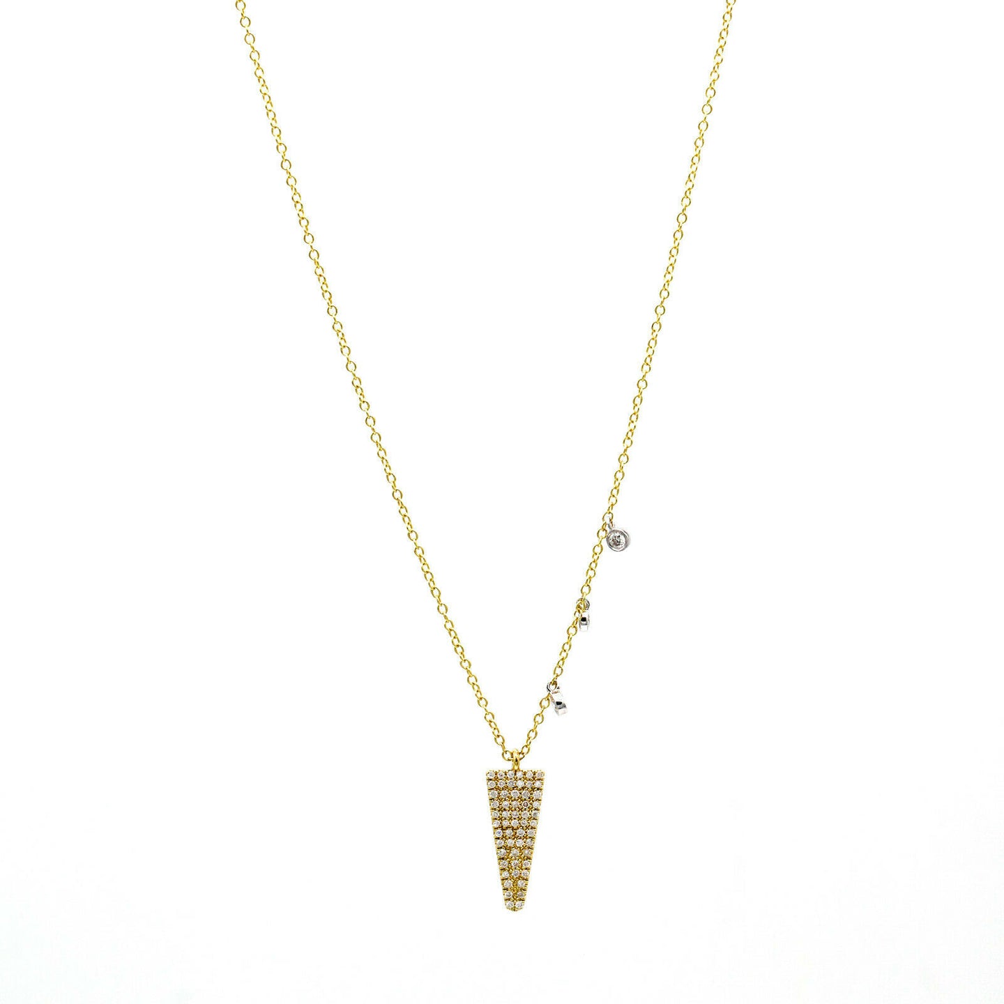 Meira T Diamond Dagger Pendant Necklace in 14k Yellow Gold