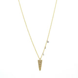 Meira T Diamond Dagger Pendant Necklace in 14k Yellow Gold