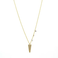 Meira T Diamond Dagger Pendant Necklace in 14k Yellow Gold