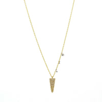 Meira T Diamond Dagger Pendant Necklace in 14k Yellow Gold