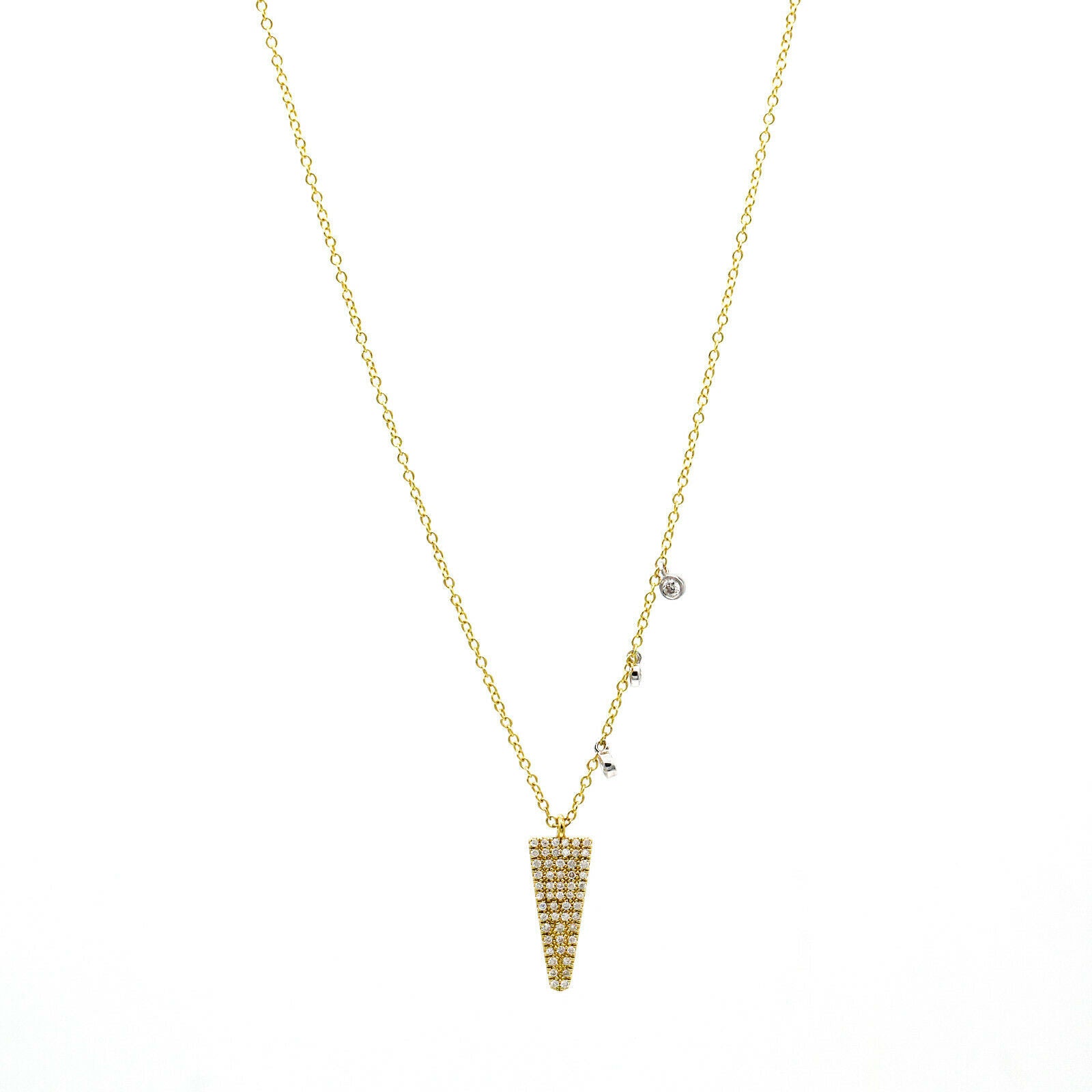 Meira T Diamond Dagger Pendant Necklace in 14k Yellow Gold