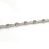 Philippe Charriol Diamond Flamme Blanche Link Bracelet 18k White Gold