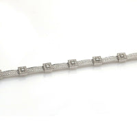 Philippe Charriol Diamond Flamme Blanche Link Bracelet 18k White Gold
