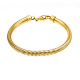 Women's Snake Link Bracelet in 18k Yellow Gold German Made
