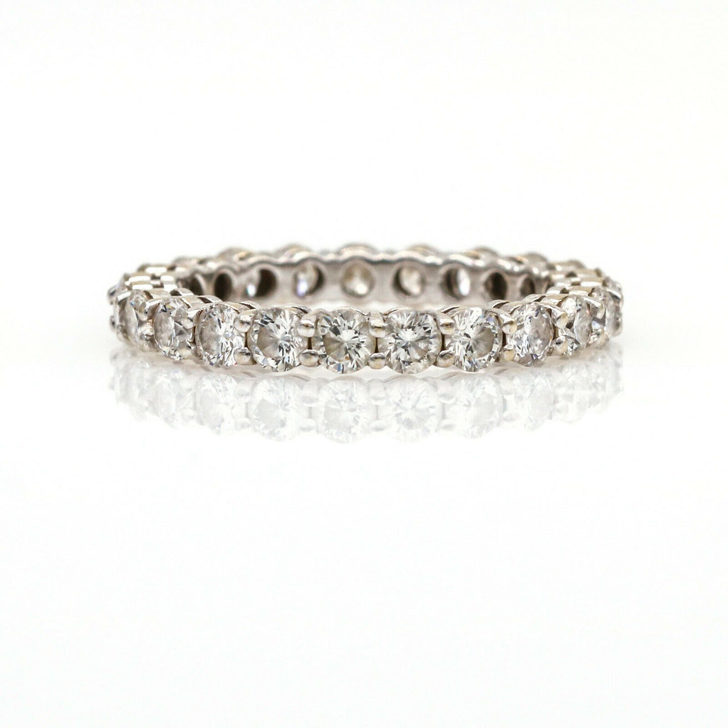2.20 carat Diamond Eternity Band Ring in 14k White Gold