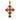 Italian Made Gemstone Cross Pendant in 18k Yellow Gold Signed