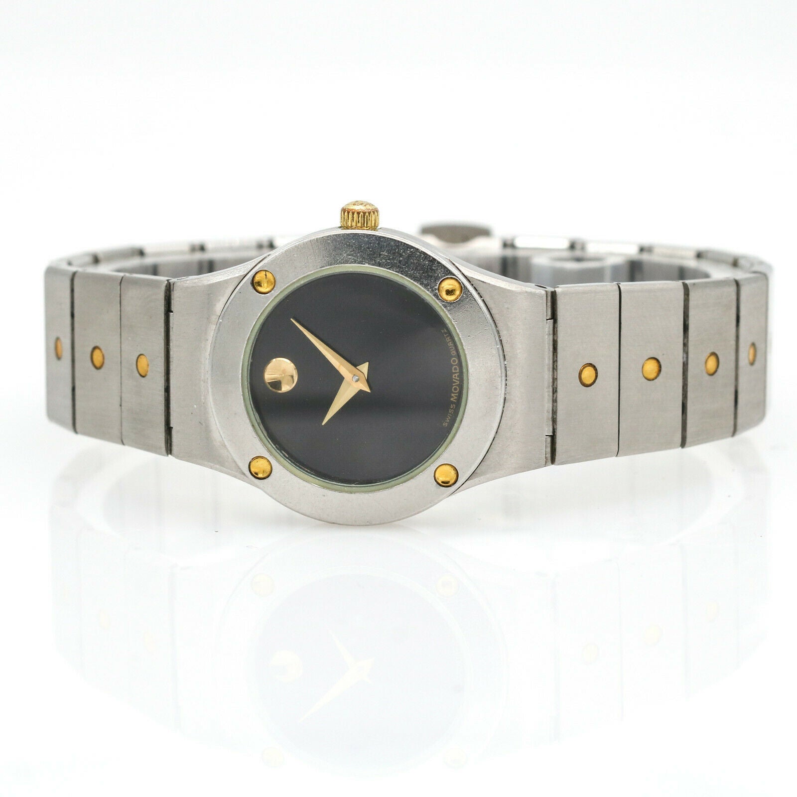 Ladies Movado SE Stainless Steel and 18k Gold Quartz Watch 86.36.816.02