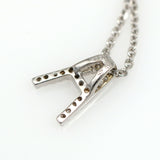 Initial Letter A Diamond Pendant Necklace in 14k White Gold (.40 tcw)