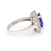 2.50 carat Tanzanite and Diamond Cocktail Ring in 14k White Gold