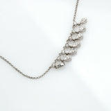 Women's Diamond Teardrop Dangle Chain Necklace in 14k White Gold