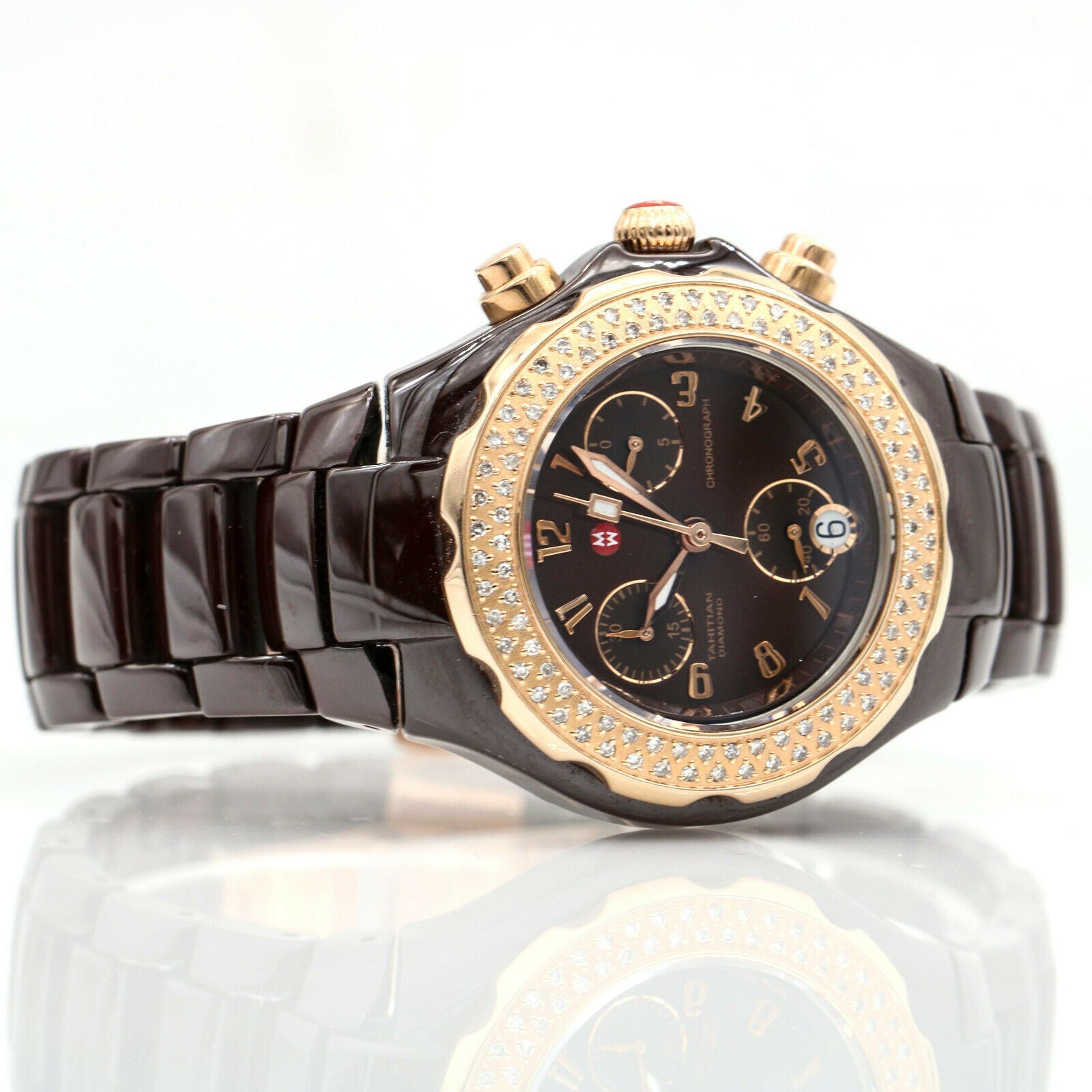 Michele watch 2025 black and gold