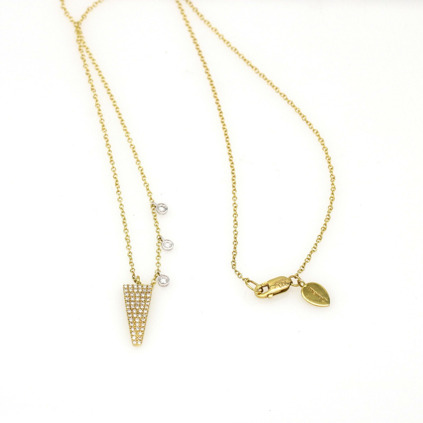 Meira T Diamond Dagger Pendant Necklace in 14k Yellow Gold