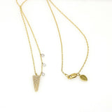 Meira T Diamond Dagger Pendant Necklace in 14k Yellow Gold