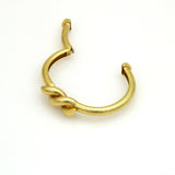 David Webb Hammered Twisted Nail Bangle Bracelet in 18k Yellow Gold