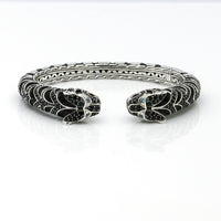 John Hardy Legends Macan Tiger Lava Kick Cuff Bracelet Sterling Silver