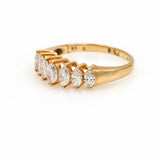 Women's Marquise Diamond Wedding Band Ring in 14k Yellow Gold