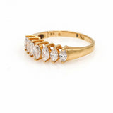 Women's Marquise Diamond Wedding Band Ring in 14k Yellow Gold