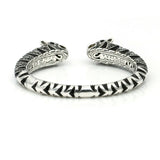 John Hardy Legends Macan Tiger Lava Kick Cuff Bracelet Sterling Silver