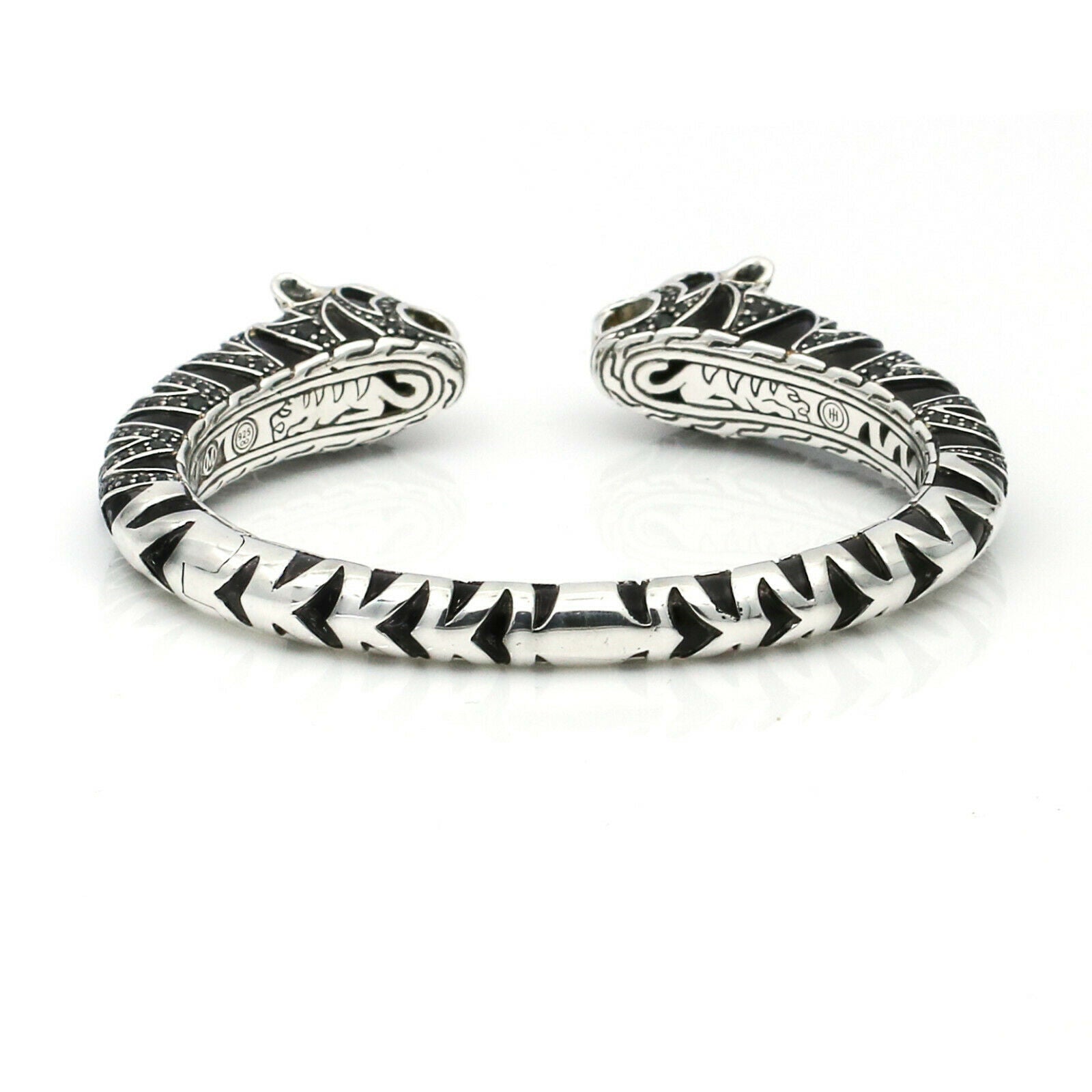 John Hardy Legends Macan Tiger Lava Kick Cuff Bracelet Sterling Silver
