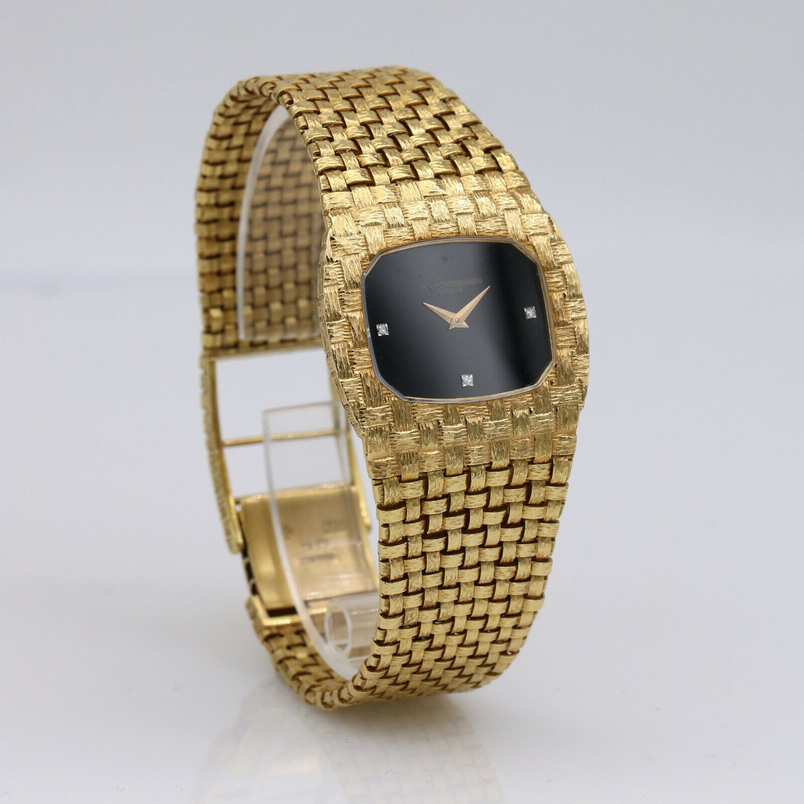 Vacheron Constantin Basket Weave Style Gold Watch