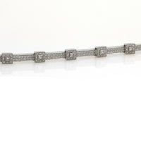 Philippe Charriol Diamond Flamme Blanche Link Bracelet 18k White Gold