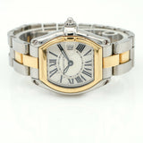 Ladies Cartier Roadster Two-Tone Stainless Steel 18k Gold Watch with Box & Strap