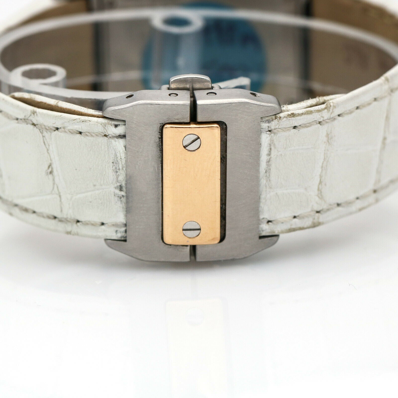 Cartier Santos 100 Automatic Stainless Steel Watch with 18k Gold Bezel 2878