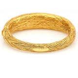 Chimento Leaves Hinged Bangle Bracelet in 18k Yellow Gold