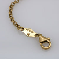 Baby Teddy Bear ID Name Tag Bracelet in 14k Yellow Gold Italian Designer Signed